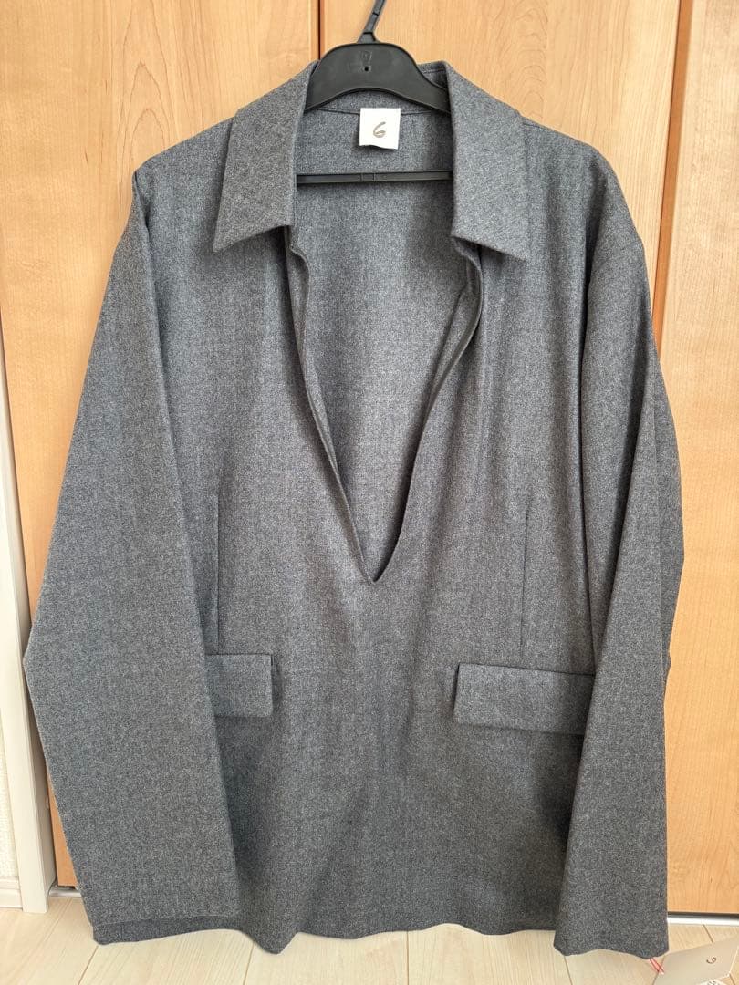 売り切り値下げ【roku6】グレー Vネック テーラードジャケット