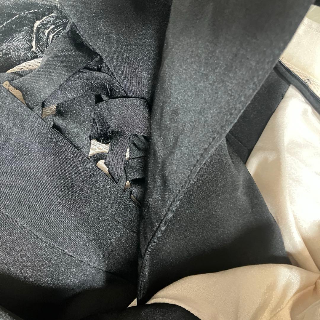 美品✨【SETTAN】パット入りAラインロングドレス　立体刺繍　結婚式　S