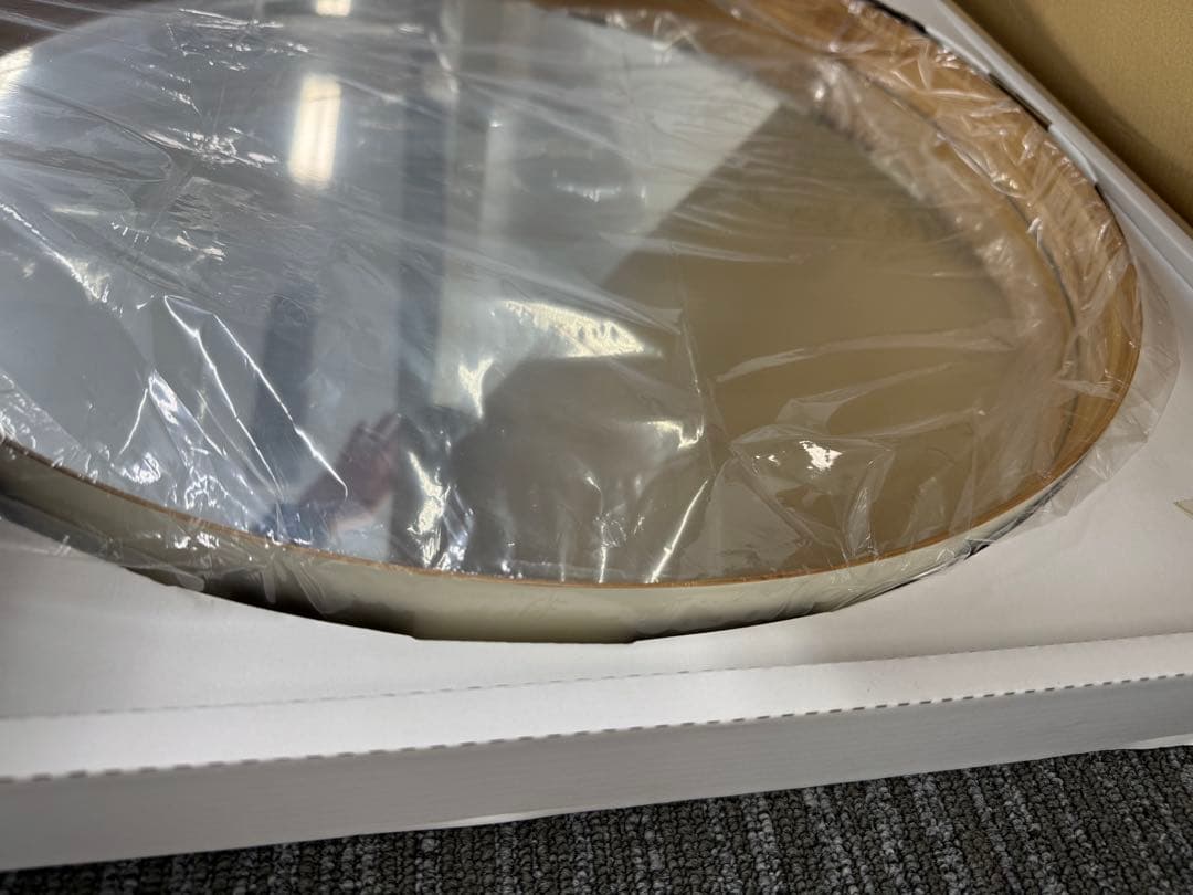 TEORI テオリ ZERO　鏡　サイズ：L　乳白　円形ミラー