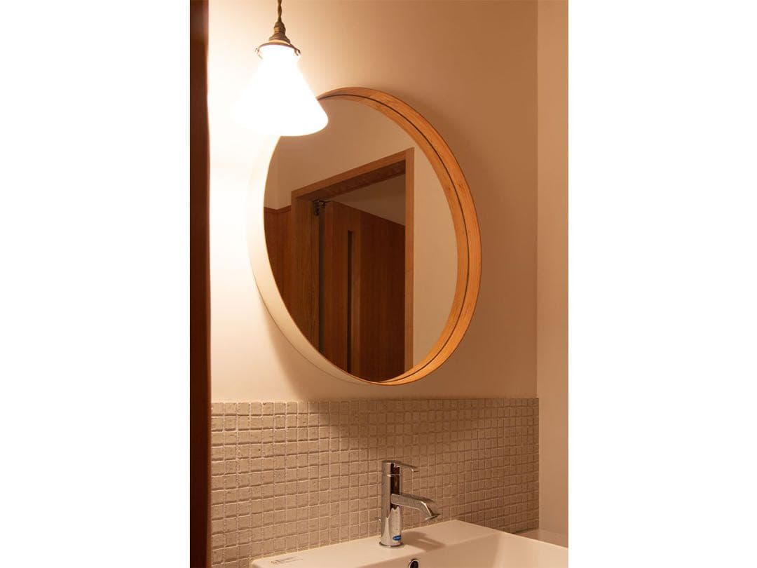 TEORI テオリ ZERO　鏡　サイズ：L　乳白　円形ミラー