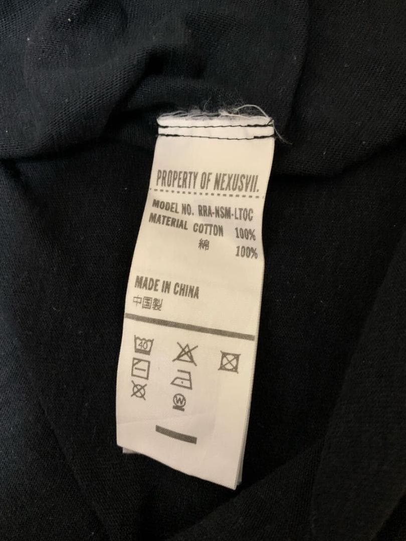 NEXUSVII BONES L/S Tee サイズL BLACK ロンT