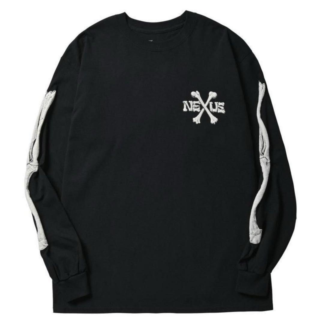 NEXUSVII BONES L/S Tee サイズL BLACK ロンT