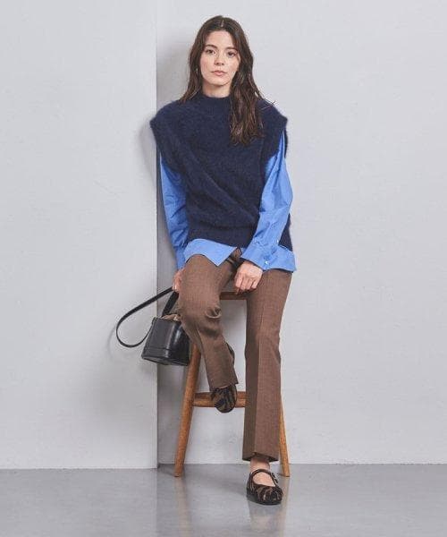 アローズUNITEDARROWSフォックスカシミアハイネックニットベスト