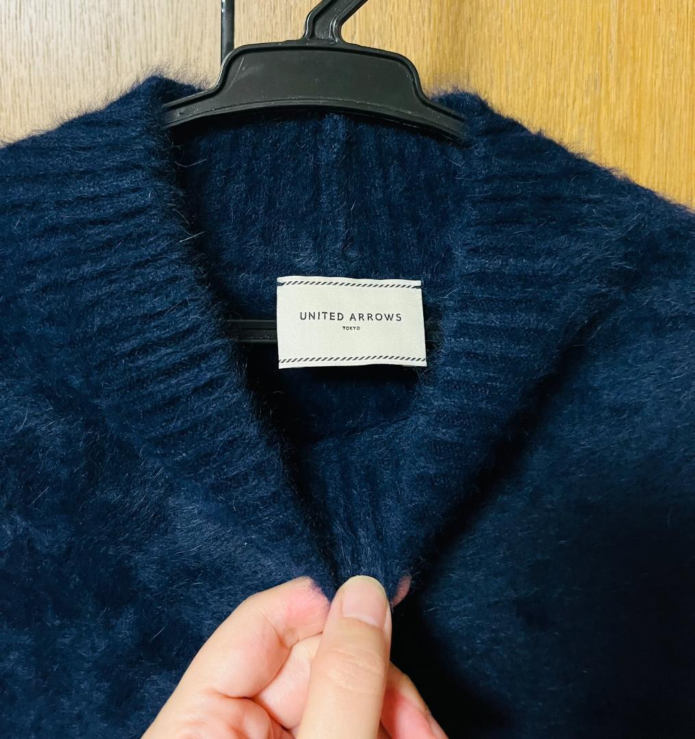 アローズUNITEDARROWSフォックスカシミアハイネックニットベスト