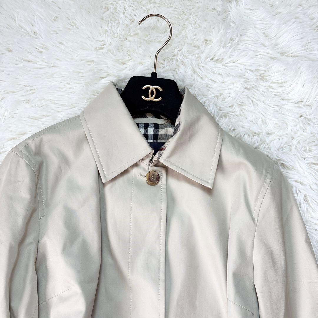 Anybuyバーバリーロンドン ステンカラーコート 裏地ノバチェック