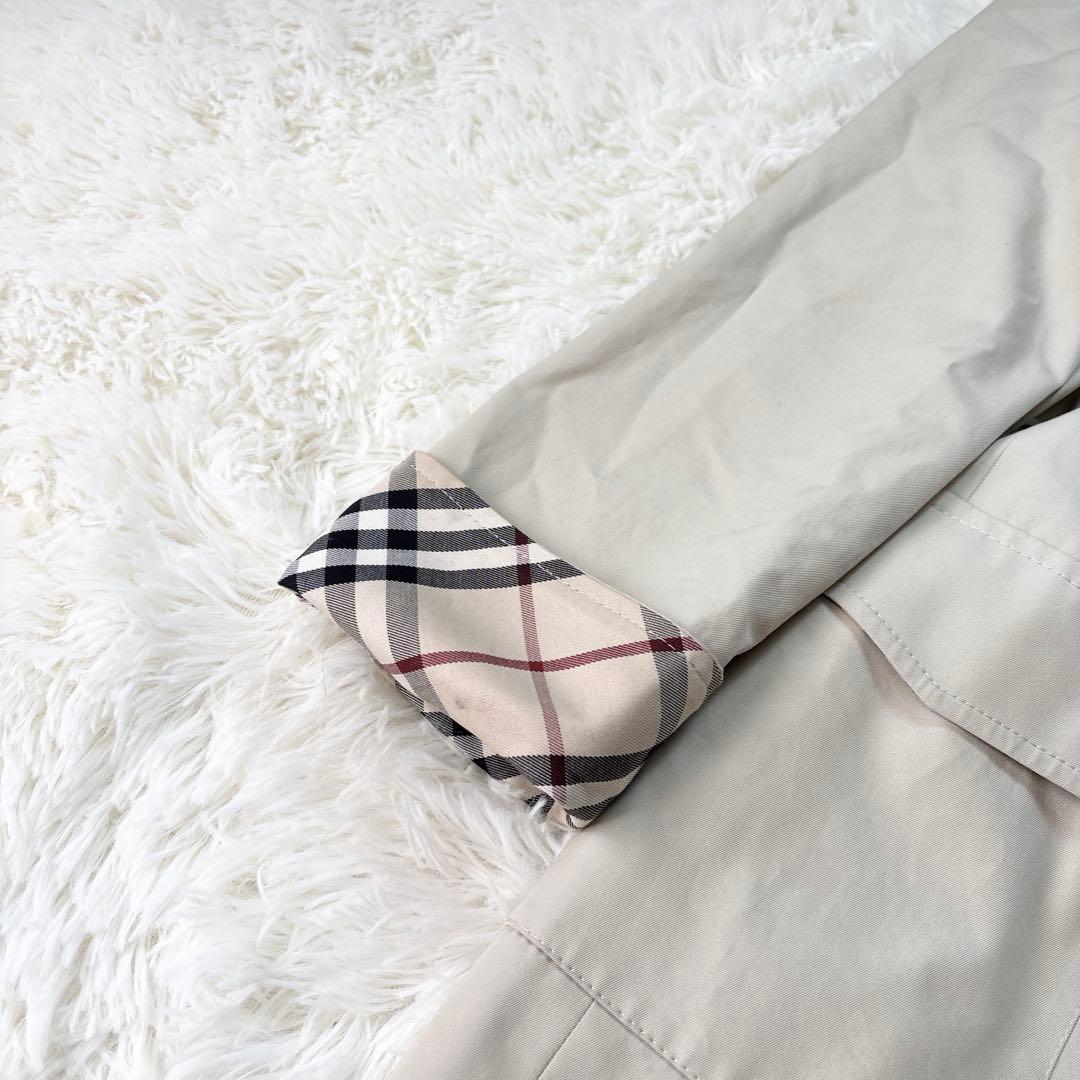 Anybuyバーバリーロンドン ステンカラーコート 裏地ノバチェック