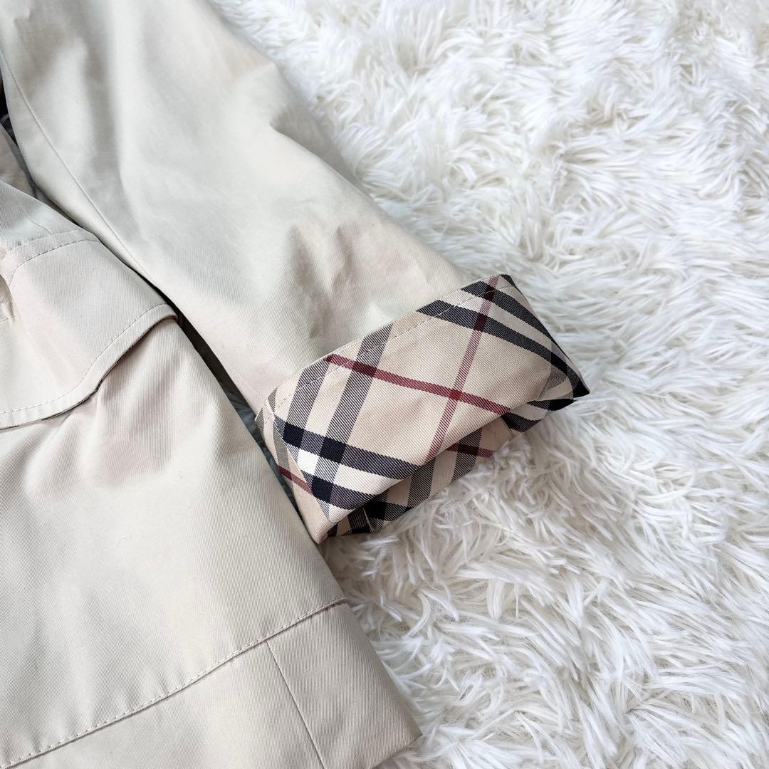 Anybuyバーバリーロンドン ステンカラーコート 裏地ノバチェック