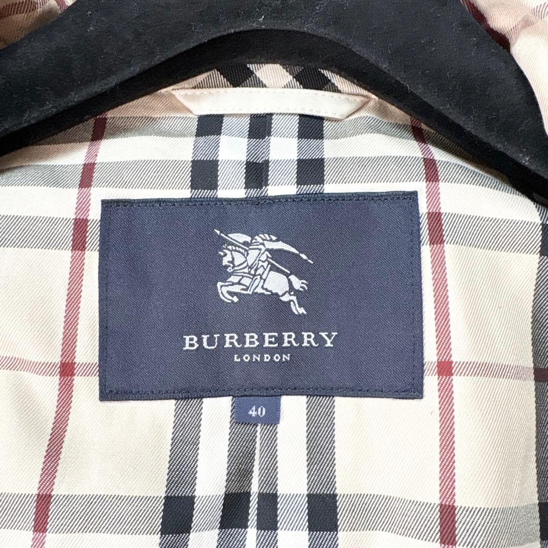 Anybuyバーバリーロンドン ステンカラーコート 裏地ノバチェック