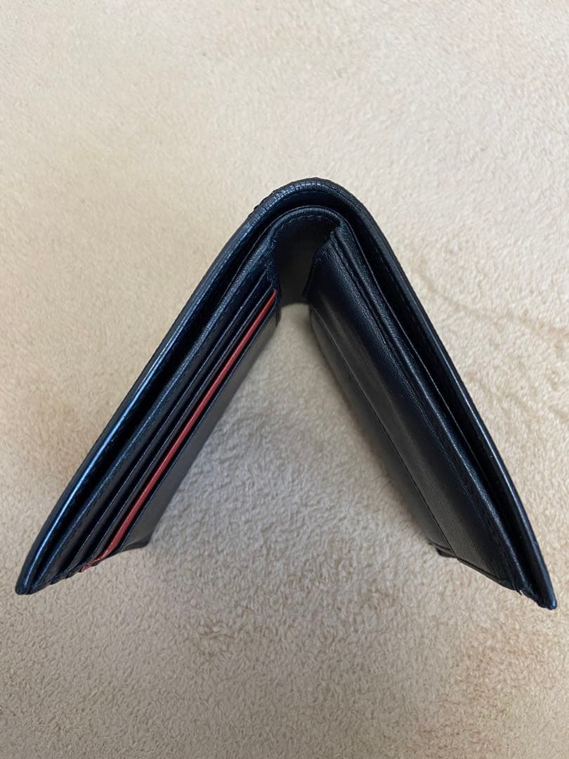 Dior Homme ディオール　オム ブラック　レザー 二つ折り　財布