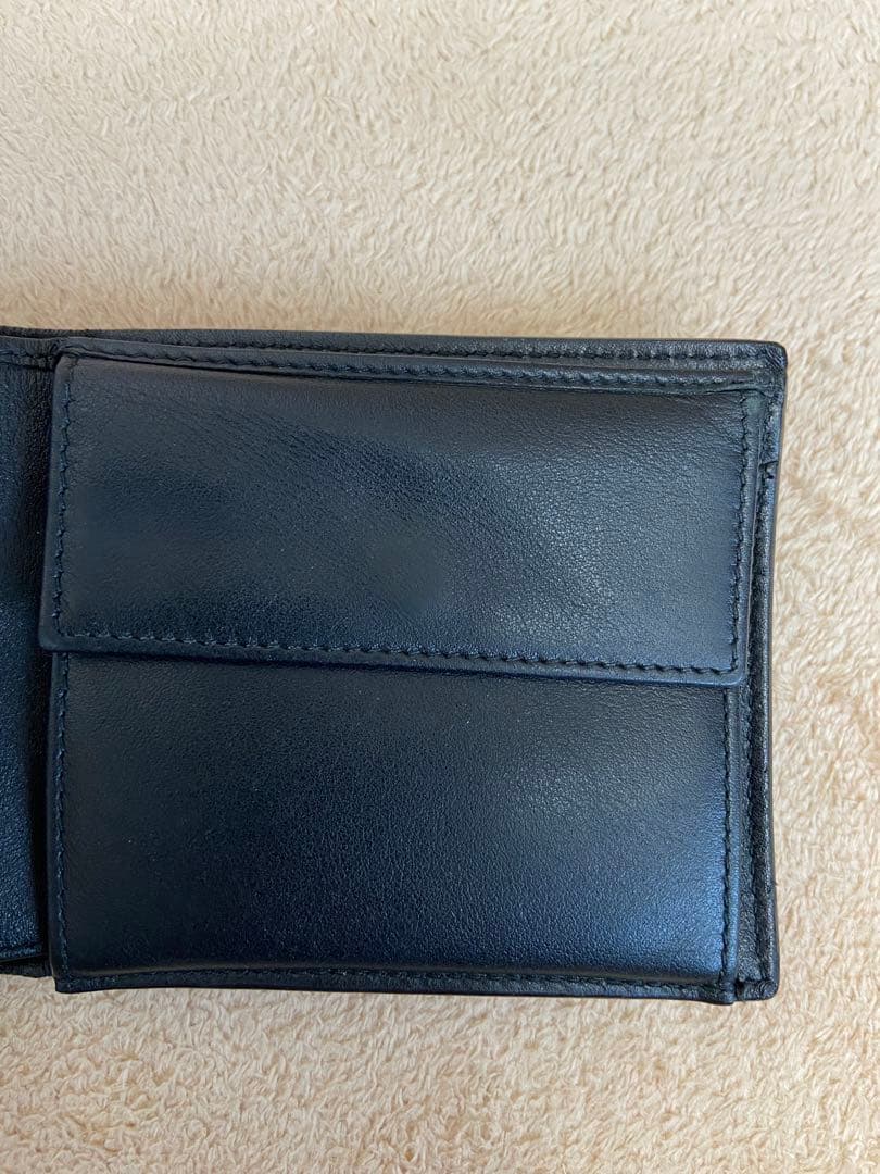 Dior Homme ディオール　オム ブラック　レザー 二つ折り　財布