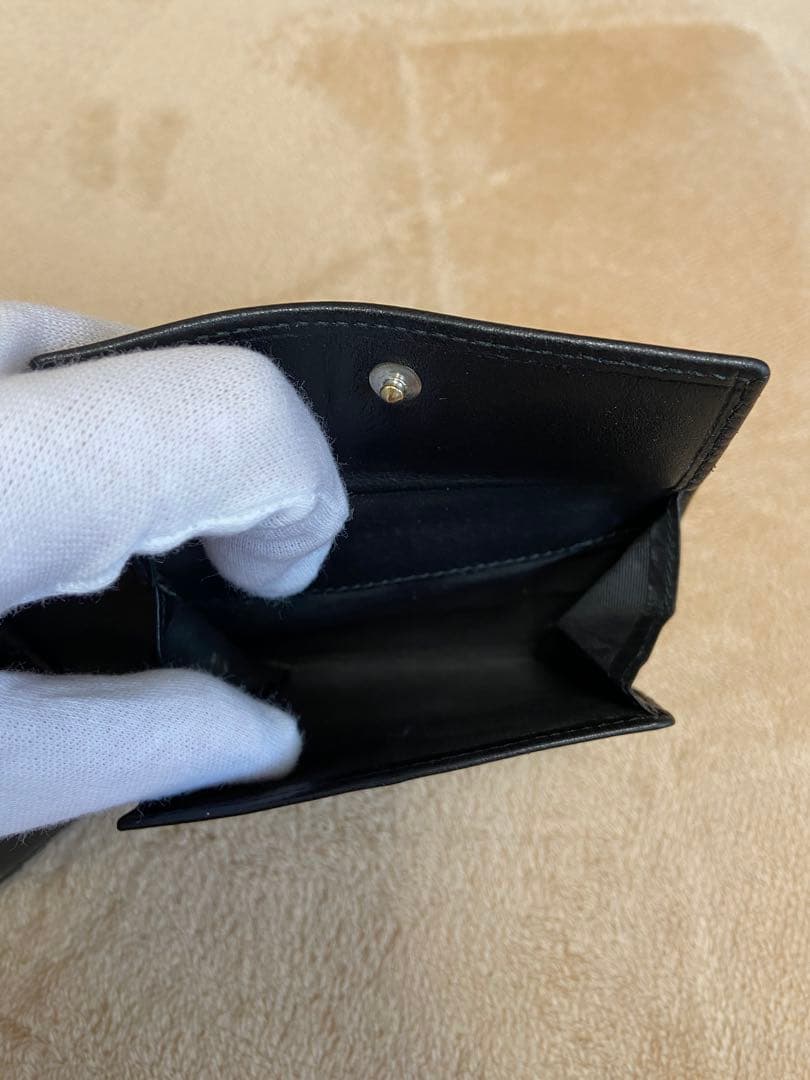 Dior Homme ディオール　オム ブラック　レザー 二つ折り　財布