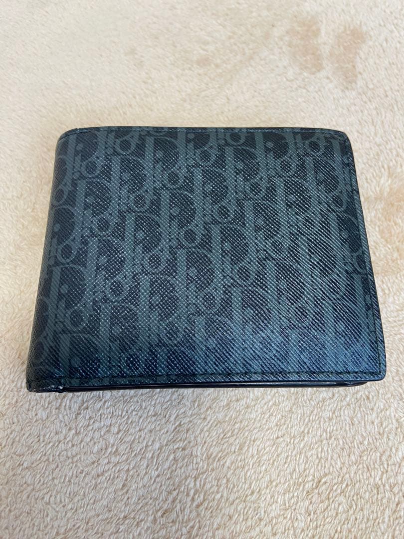 Dior Homme ディオール　オム ブラック　レザー 二つ折り　財布