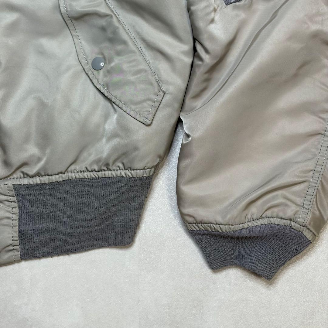 【美品】 USA製 90s アルファインダストリーズ MA-1 シルバー M