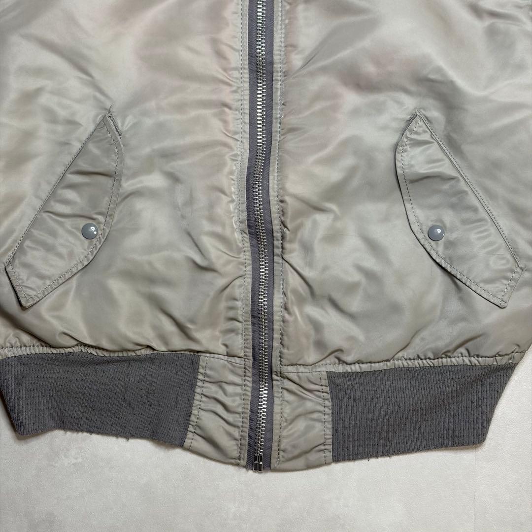 【美品】 USA製 90s アルファインダストリーズ MA-1 シルバー M