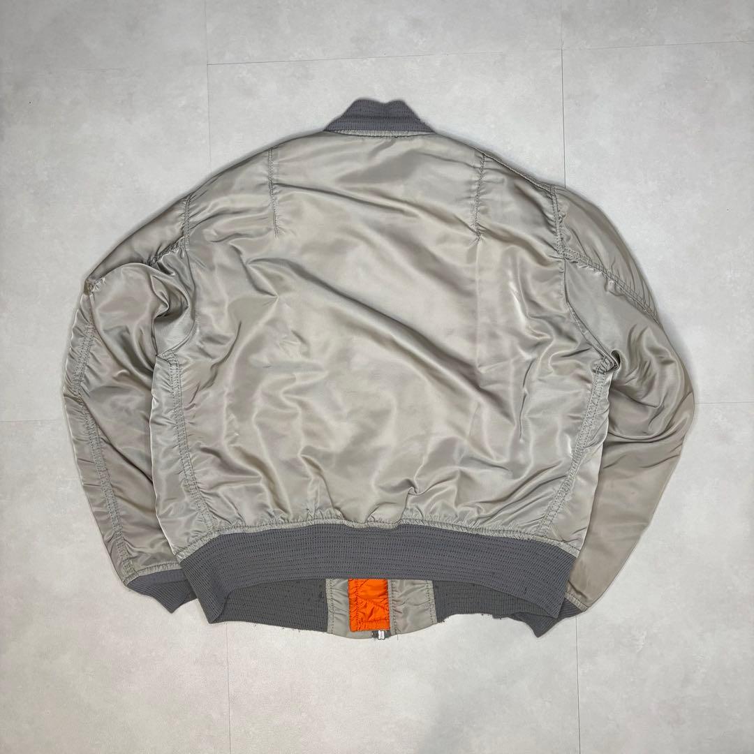 【美品】 USA製 90s アルファインダストリーズ MA-1 シルバー M