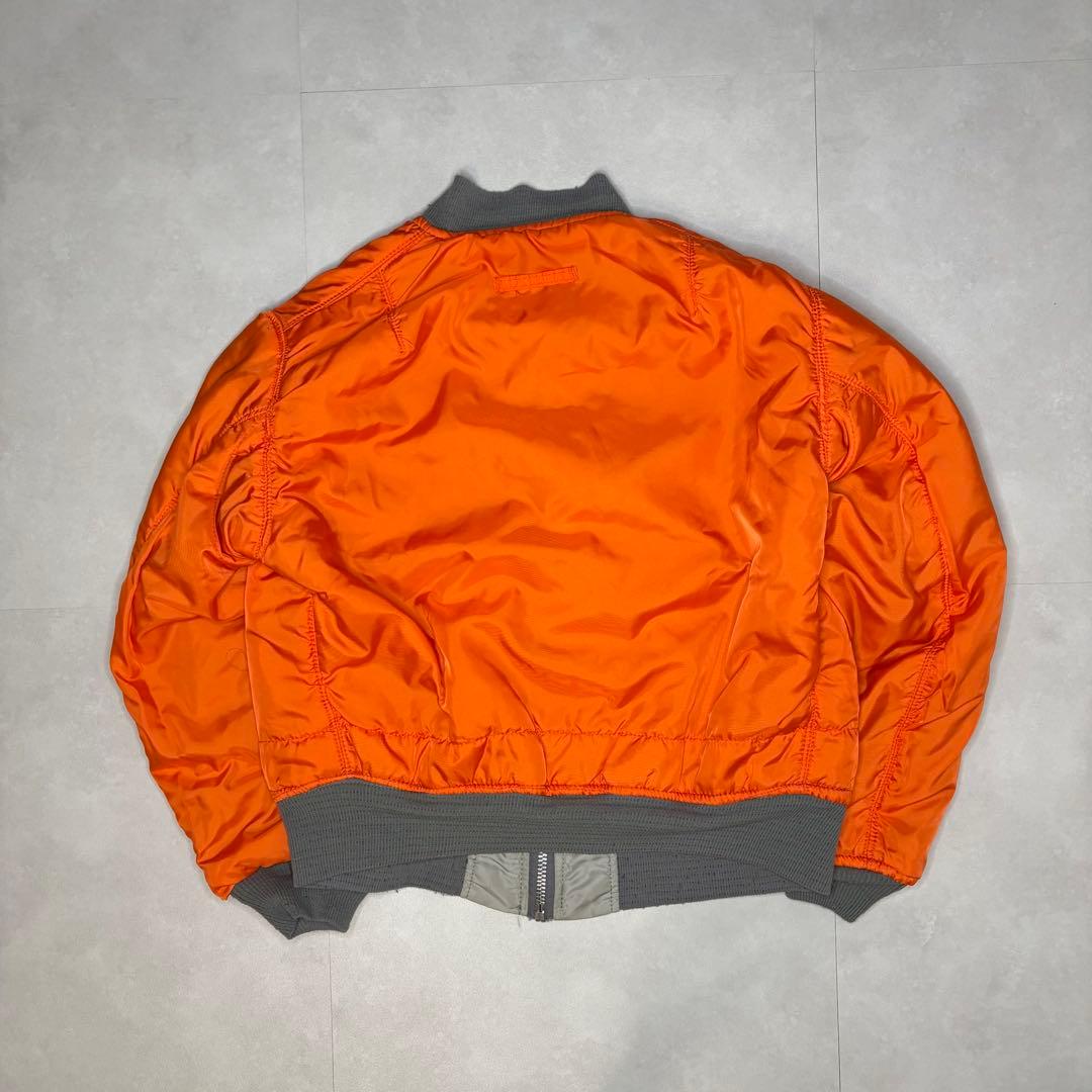 【美品】 USA製 90s アルファインダストリーズ MA-1 シルバー M