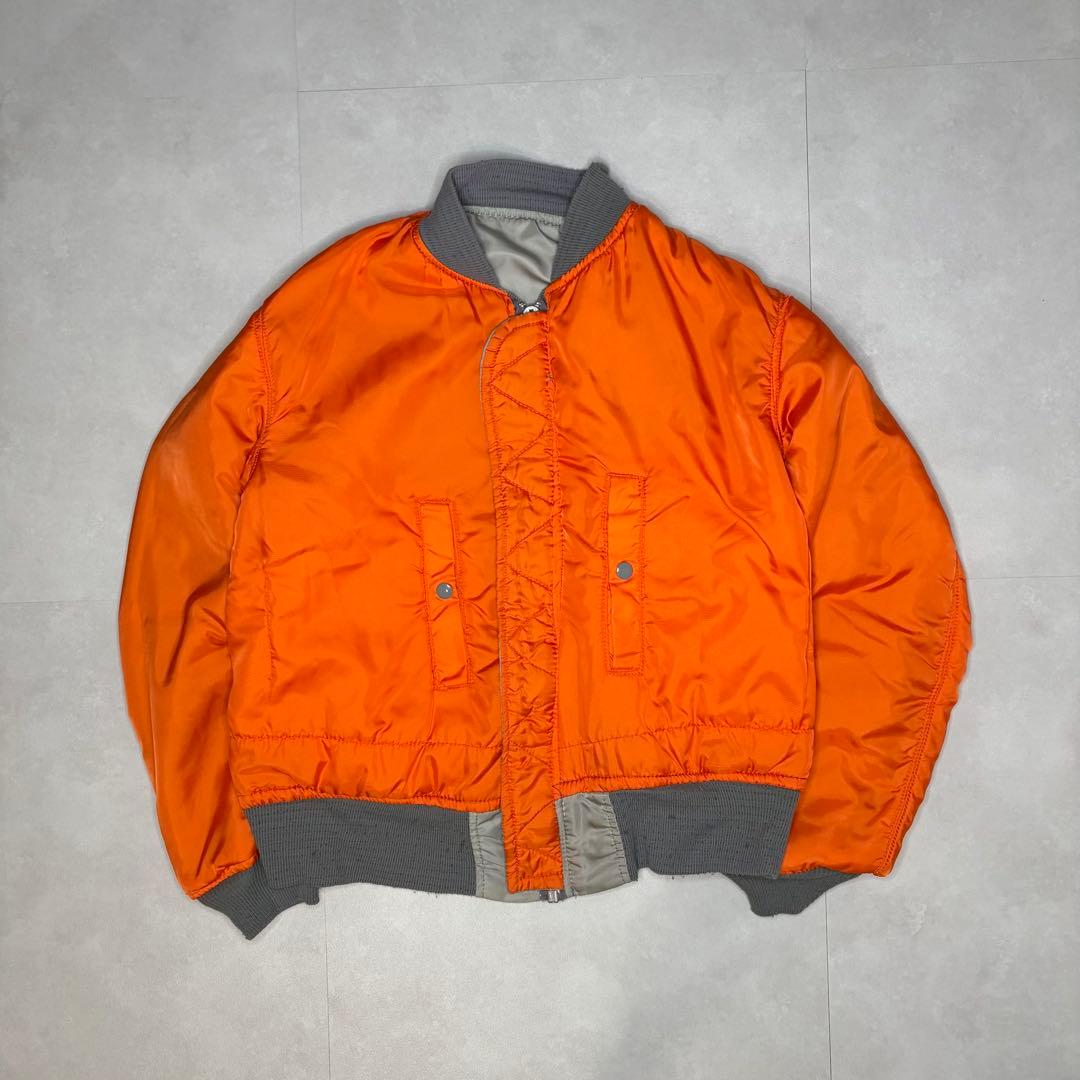 【美品】 USA製 90s アルファインダストリーズ MA-1 シルバー M