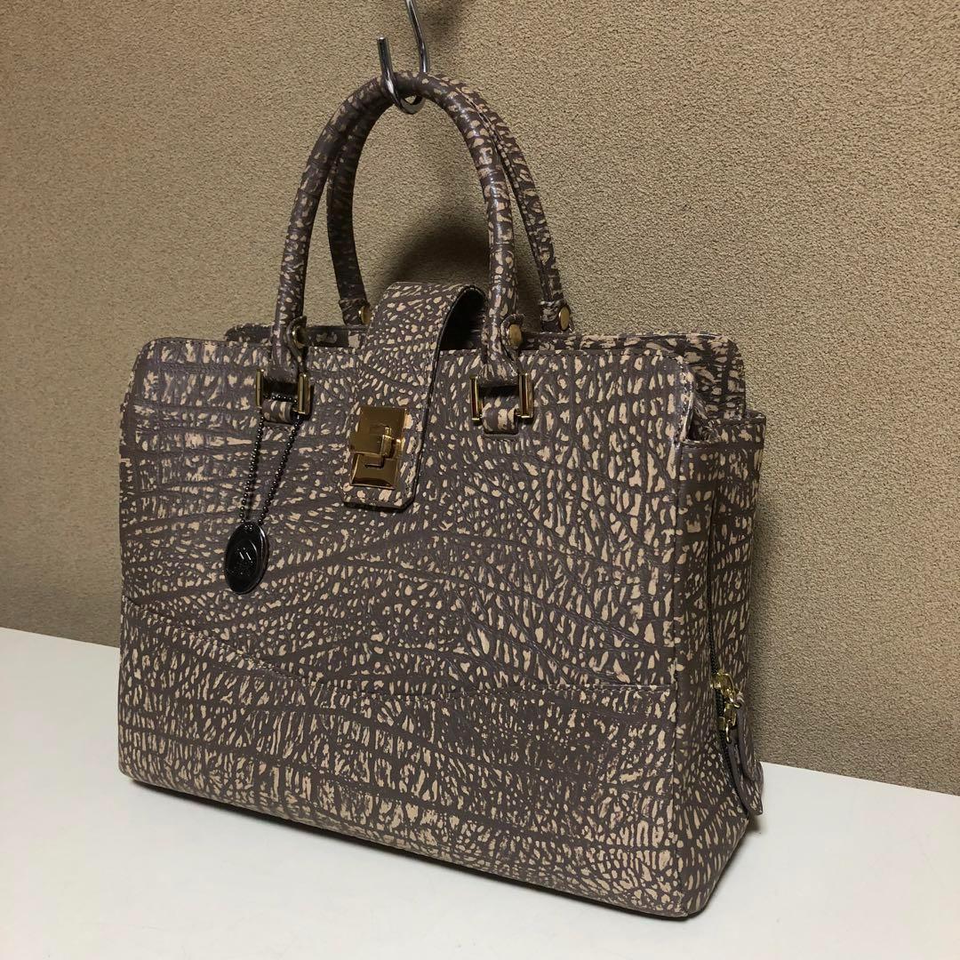 美品　本革　JRA 鹿革　ブラウンアンテロープ　ハンドバッグ　本革　レディース