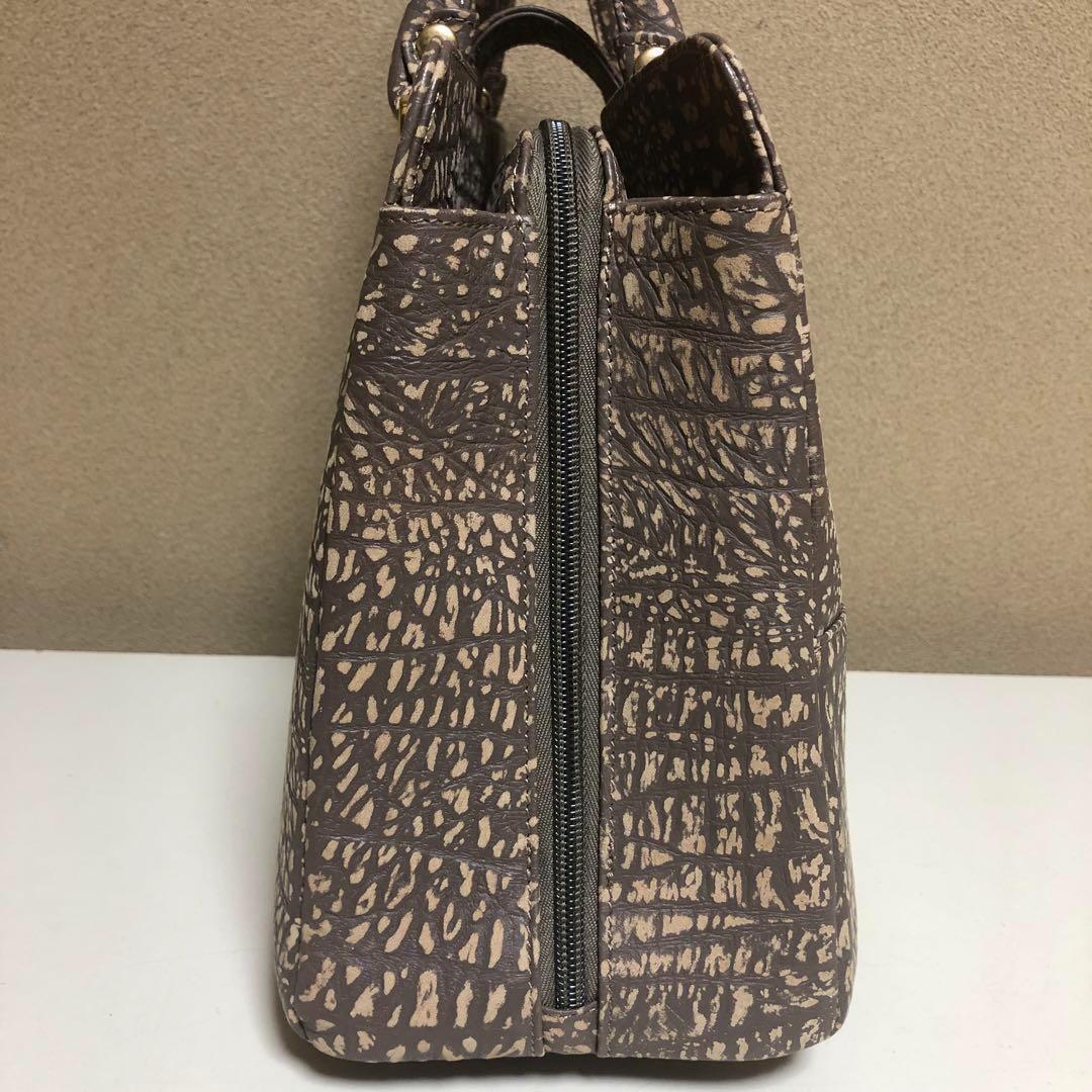 美品　本革　JRA 鹿革　ブラウンアンテロープ　ハンドバッグ　本革　レディース