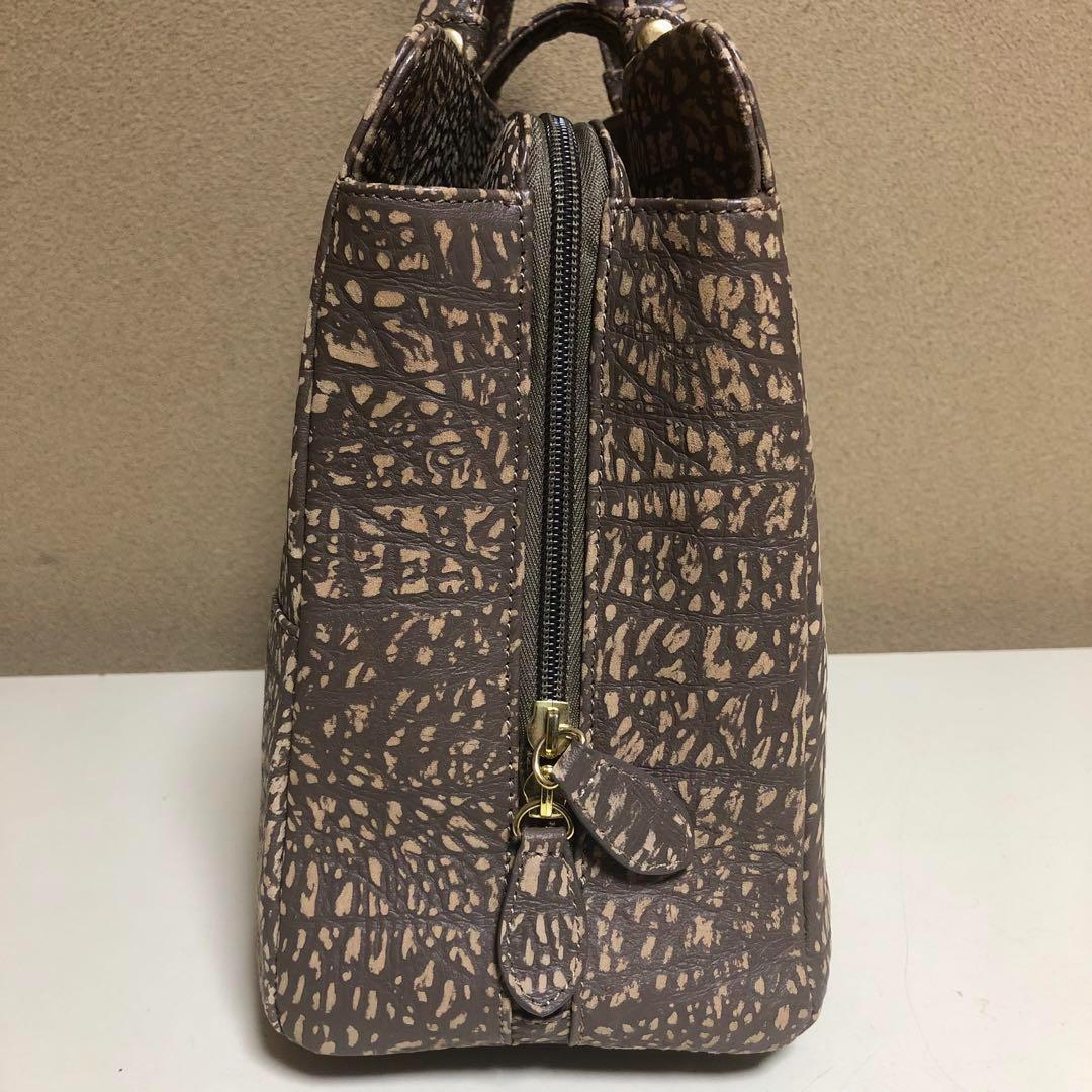 美品　本革　JRA 鹿革　ブラウンアンテロープ　ハンドバッグ　本革　レディース