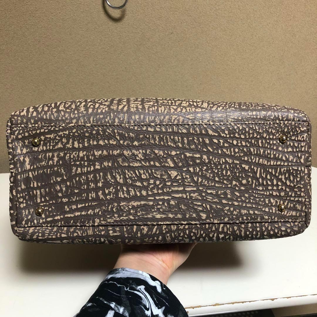 美品　本革　JRA 鹿革　ブラウンアンテロープ　ハンドバッグ　本革　レディース