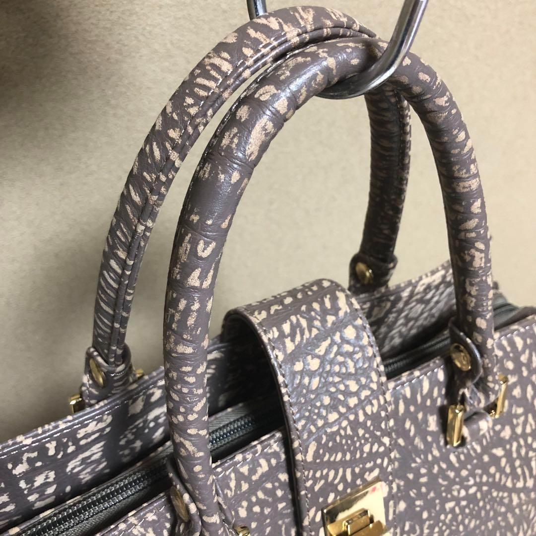 美品　本革　JRA 鹿革　ブラウンアンテロープ　ハンドバッグ　本革　レディース