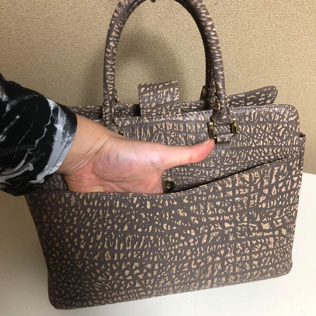 美品　本革　JRA 鹿革　ブラウンアンテロープ　ハンドバッグ　本革　レディース