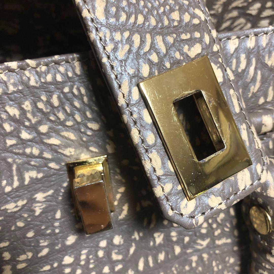 美品　本革　JRA 鹿革　ブラウンアンテロープ　ハンドバッグ　本革　レディース