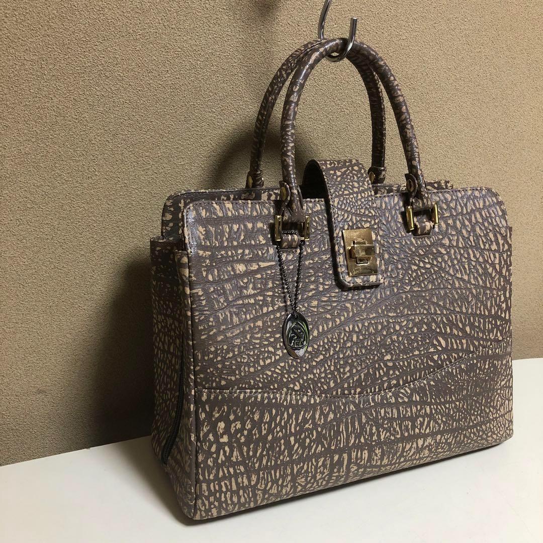 美品　本革　JRA 鹿革　ブラウンアンテロープ　ハンドバッグ　本革　レディース