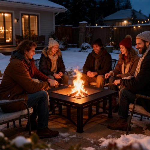 超人気！屋外 BBQコンロ ファイヤーピット 焚き火台 Black