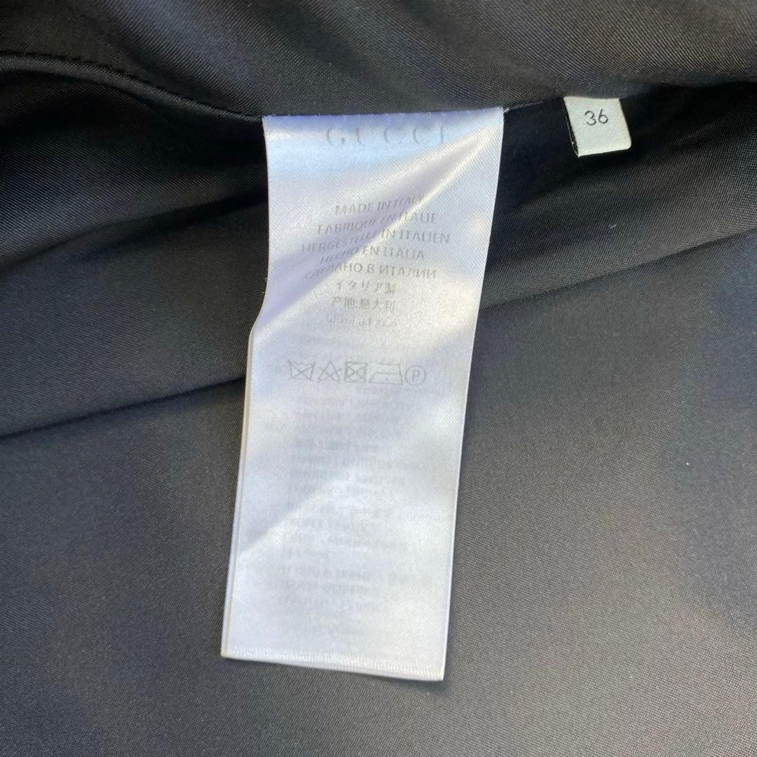 現行タグ◎GUCCI グッチ　チェスターコート　ウール　ブラック　黒　近年モデル