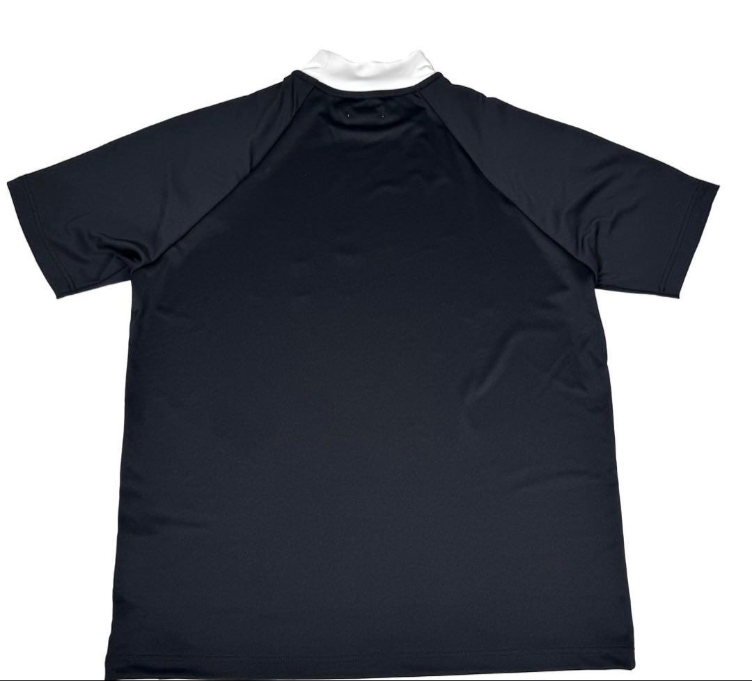 ゴルフ ロゴプリント モックネックシャツ ブラック