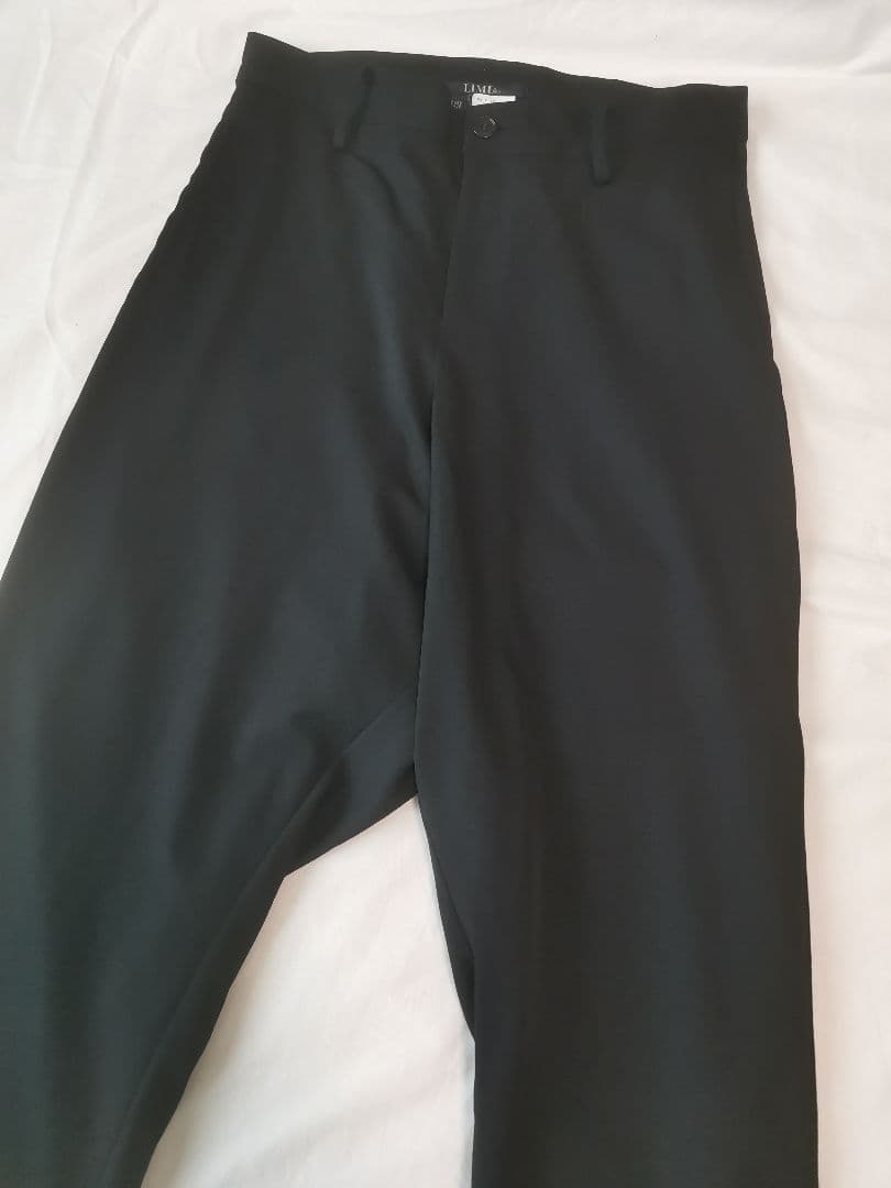 美品 リミフゥ 定番Wギャバサルエルパンツ S ウール ブラック