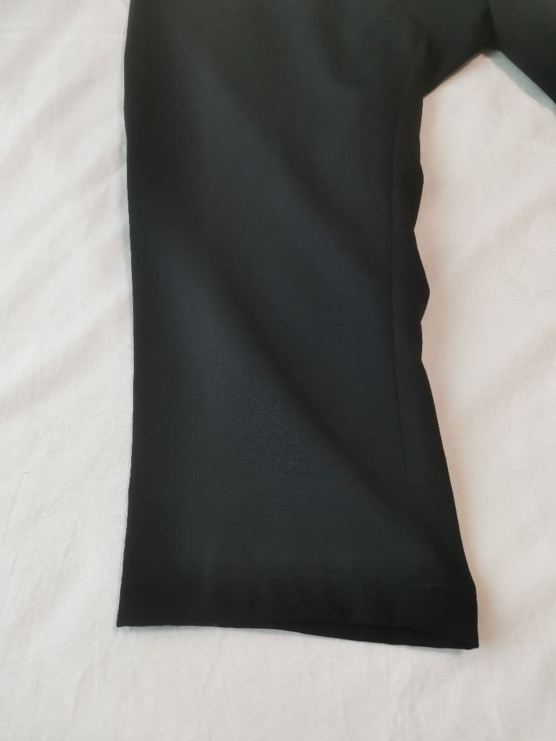 美品 リミフゥ 定番Wギャバサルエルパンツ S ウール ブラック