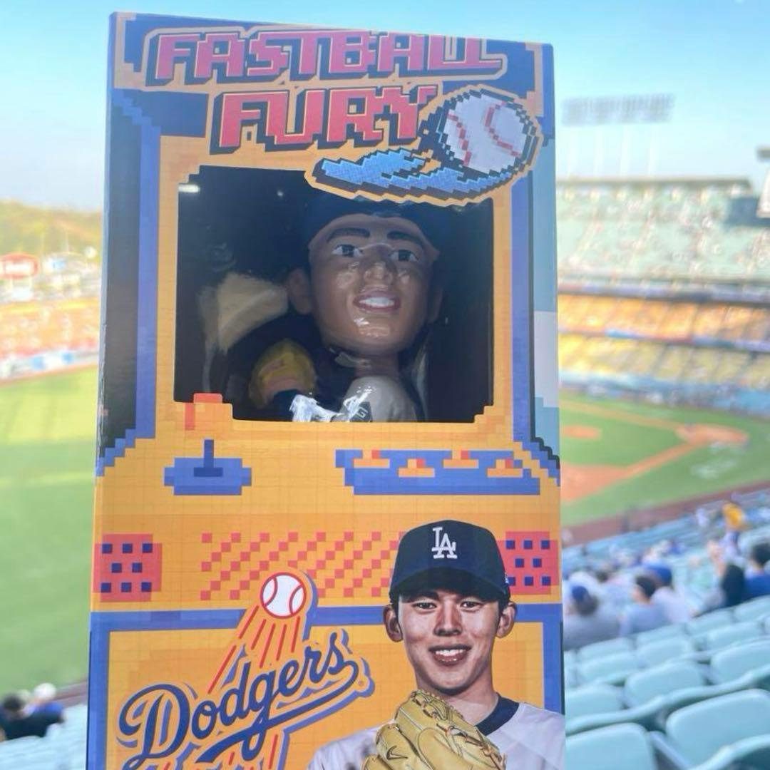 ドジャースタジアム　佐々木朗希ボブルヘッド
