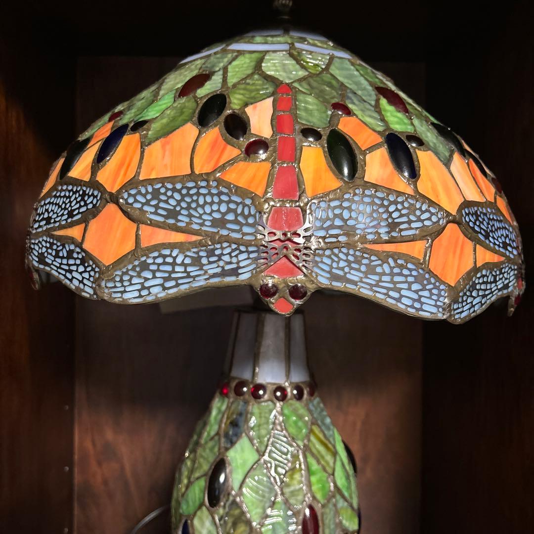 ドラゴンフライ ステンドグラスランプ