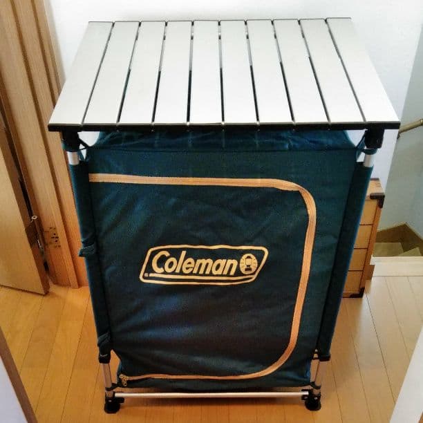 コールマン　フォールダブルシェルフ　小物収納　テーブル　収納棚　荷物置き　難あり