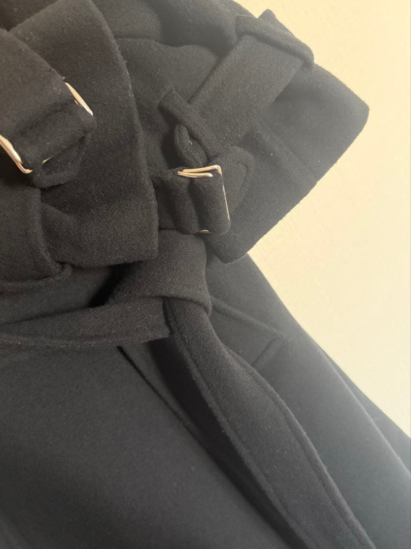アニュアンス　ウールトレンチコート　ブラック　2025AW