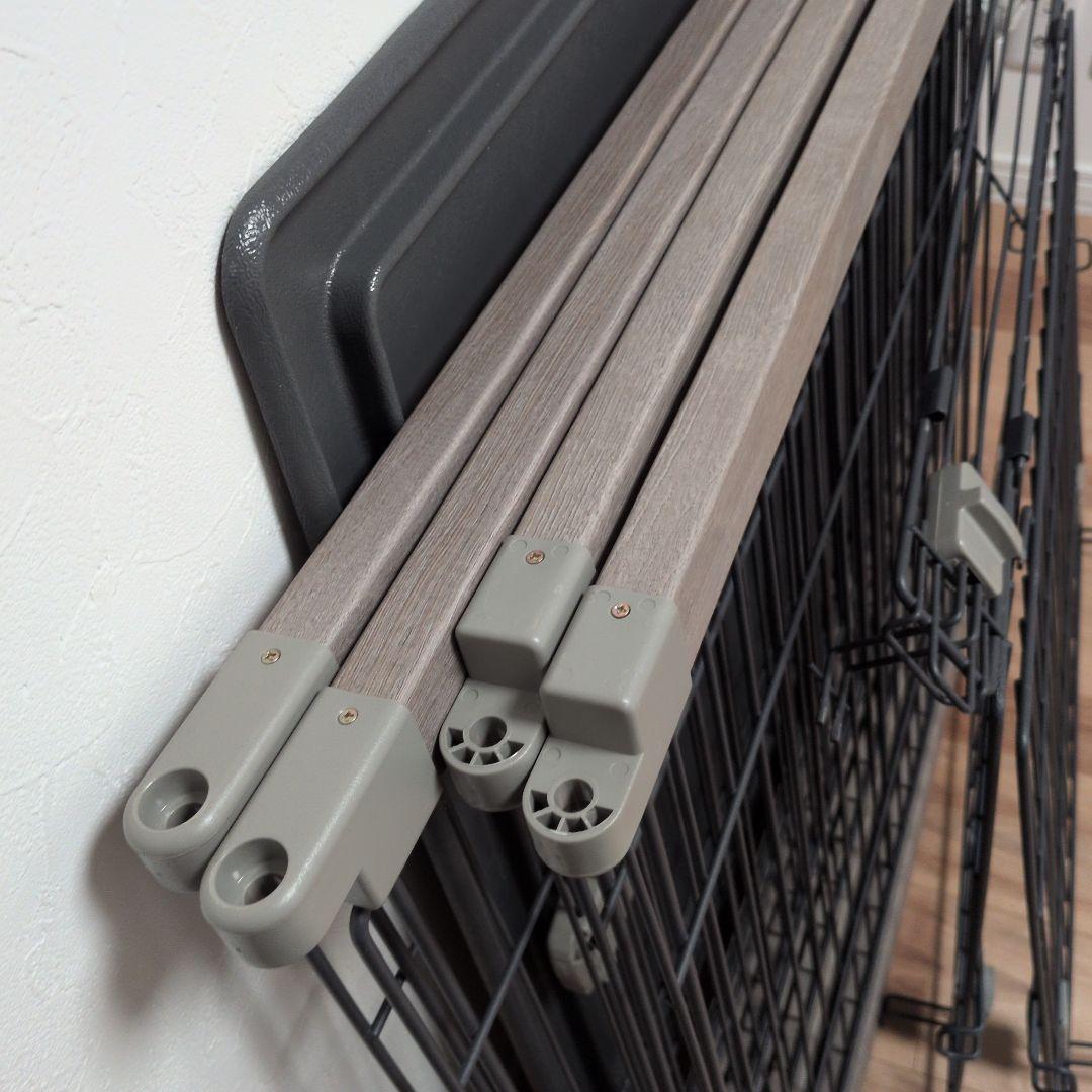 ペットサークル ケージ本体　屋根付き　木目調