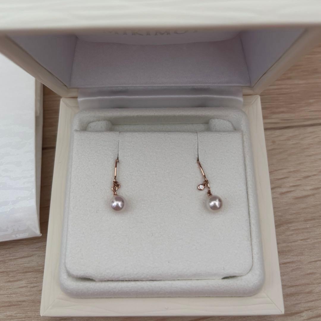 MIKIMOTO ミキモト ピアス PE-1727PI ピンクゴールド K18