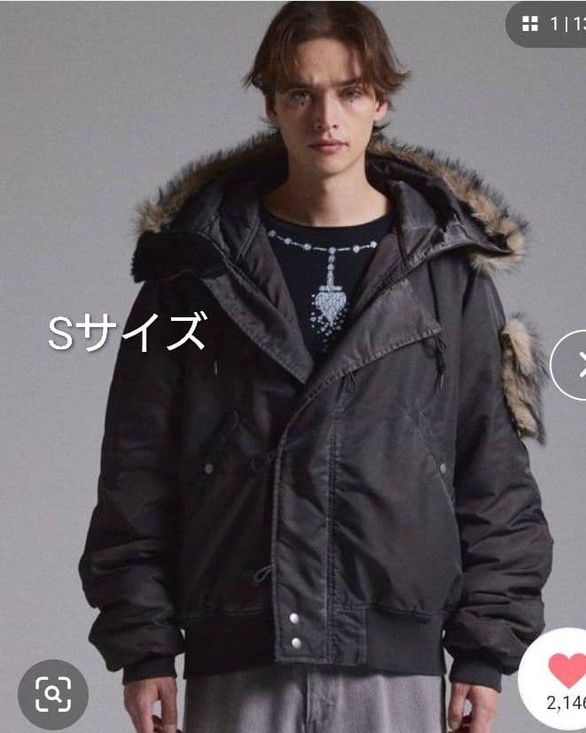 【GRANCY】ファーポケットデザインフェードN2Bジャケット ブラック