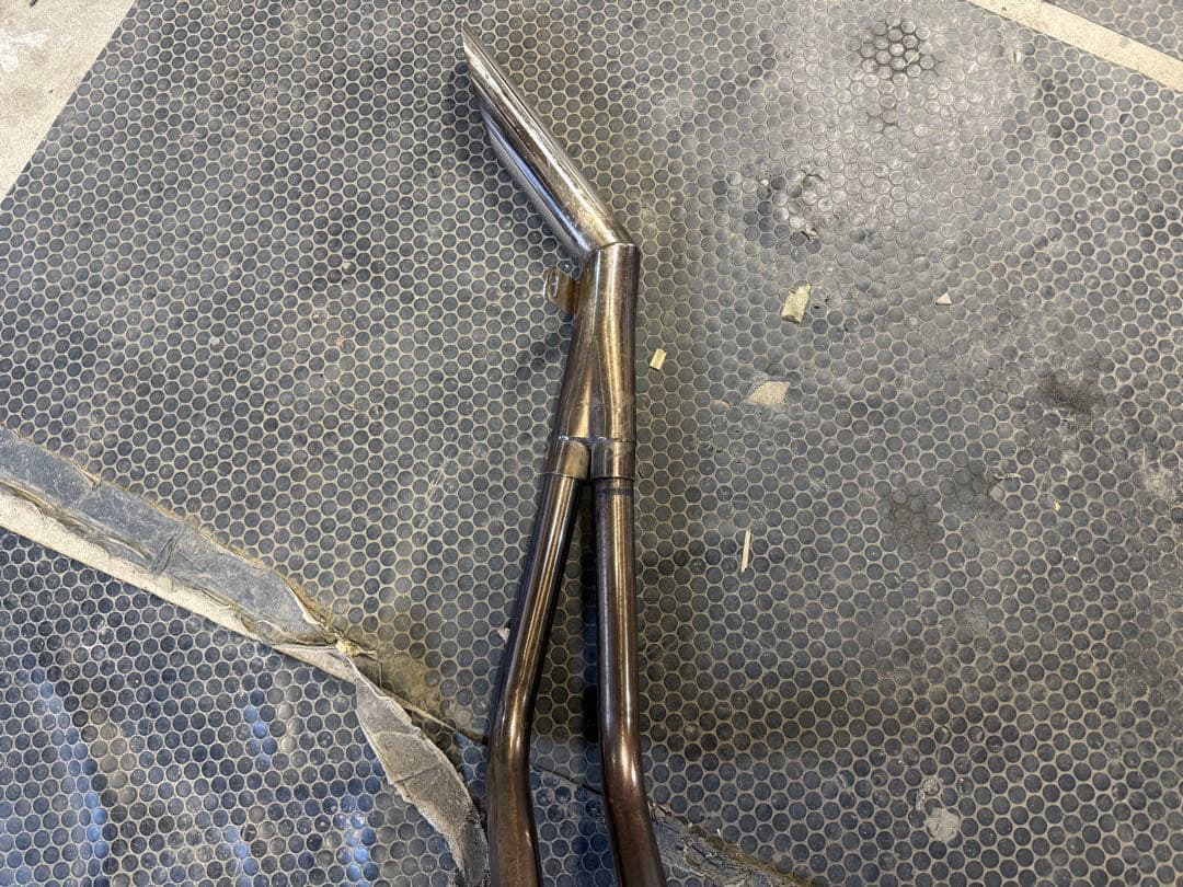 gs400 マフラー　ハス切り