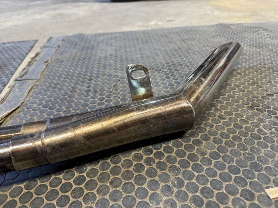 gs400 マフラー　ハス切り