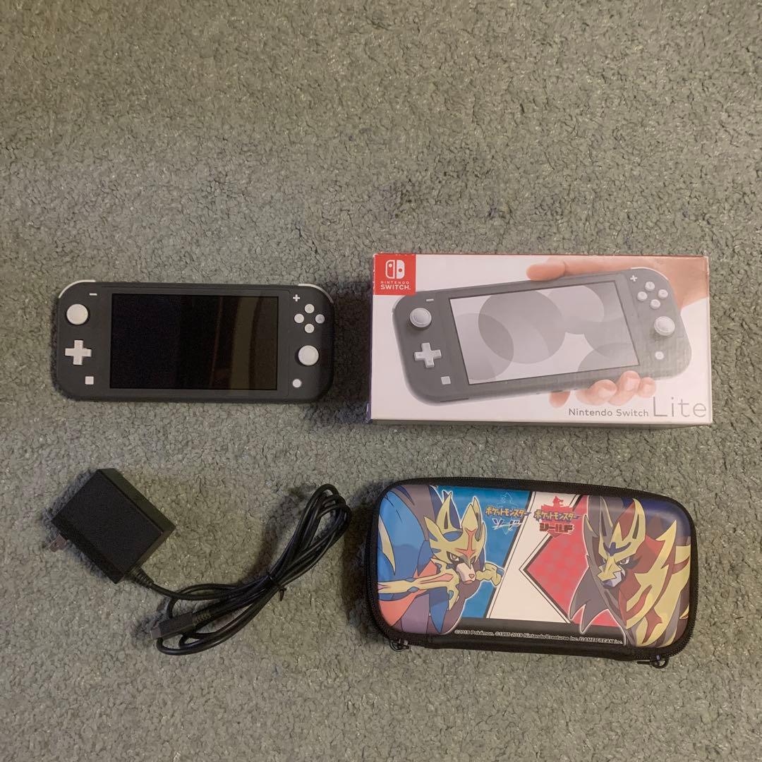 Nintendo Switch Lite グレー ポケモンケース付き