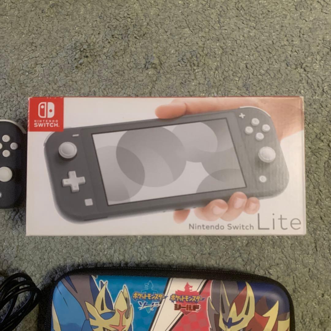Nintendo Switch Lite グレー ポケモンケース付き