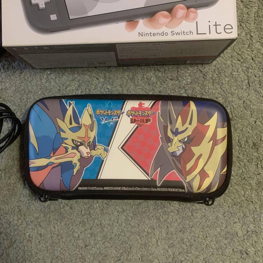 Nintendo Switch Lite グレー ポケモンケース付き