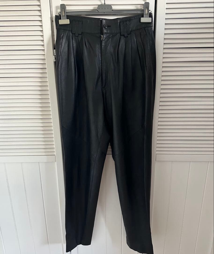 希少 80〜 90s VINTAGE ルナマティーノ ラム レザーパンツ 革パン