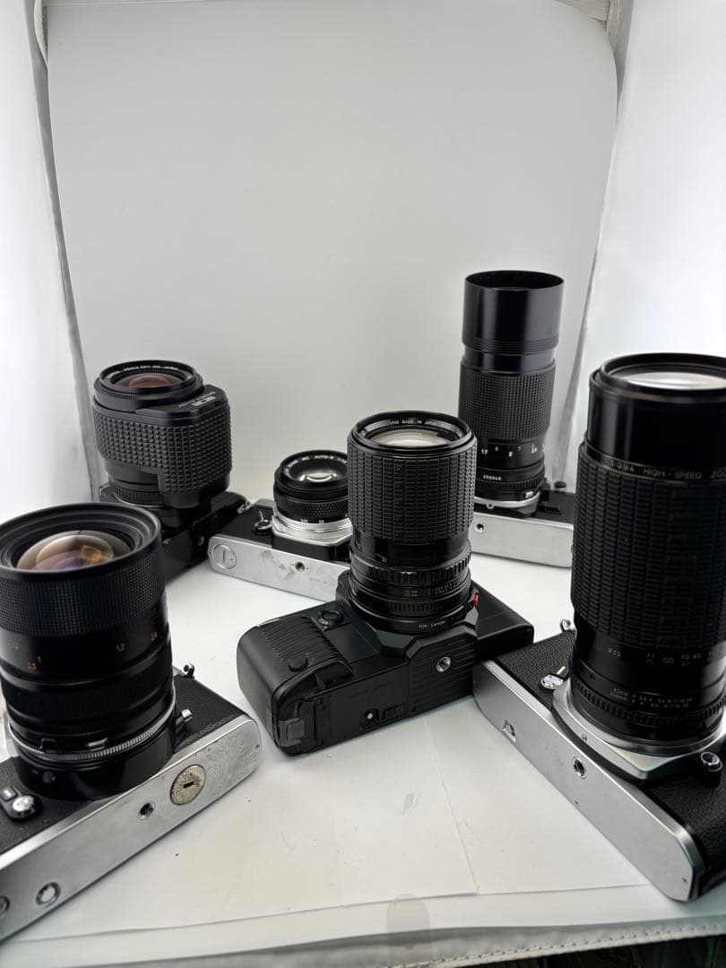 一眼レフカメラセット（Canon, Pentax, Olympus）