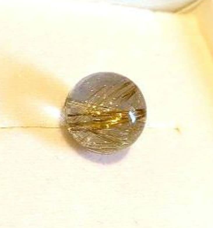 【金運】ゴールドルチルクォーツ　天然石　パワーストーン【鑑別書付】ハイクラス