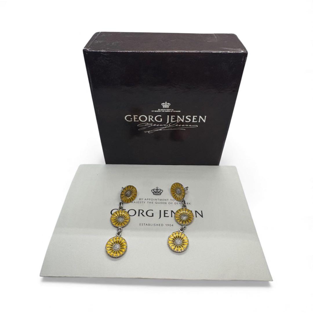 ジョージジェンセン ピアス デイジー 3連フラワー